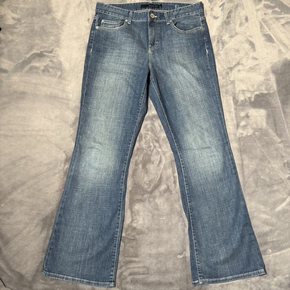 Calvin Klein Blue Flare & Wide Leg Jeans